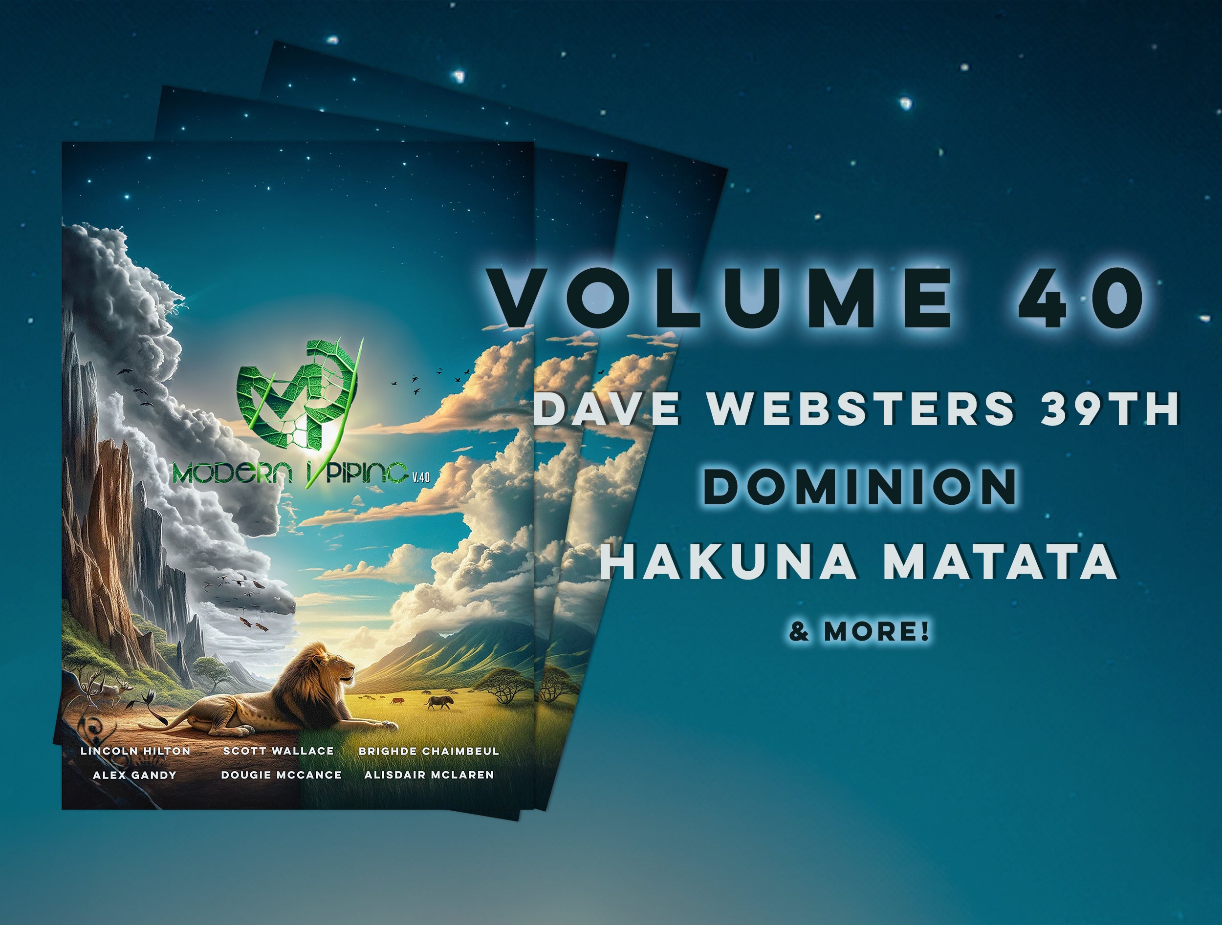 Volume 40 (Bagpipe Sheet Music Book) Modern Piping